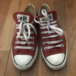 Burnt Red converse chucks all stars